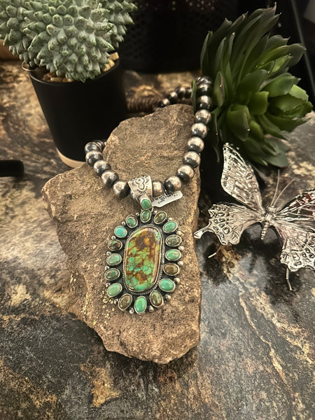 SWS The Long Oval Turquoise Pendant