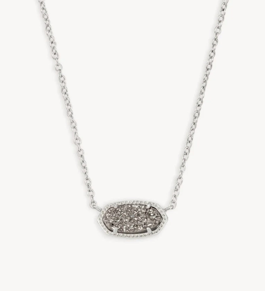 Kendra Scott Silver Elisa Platinum Drusy
