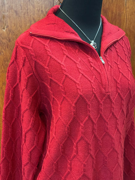 Half-Zip Chain Link Top