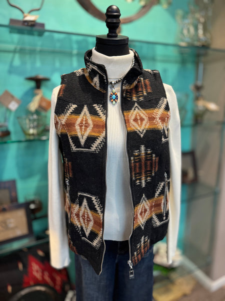 L&B Aztec Quilted Lined Vest