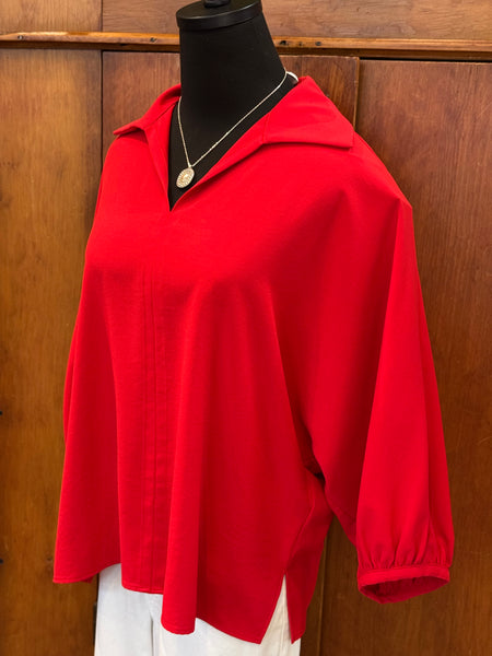 Joseph Ribkoff Long Sleeve Red Blouse