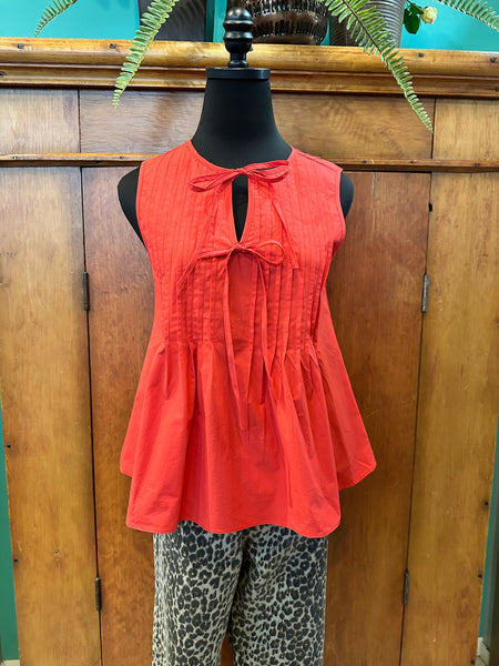 Pintuck Tie Detail Top