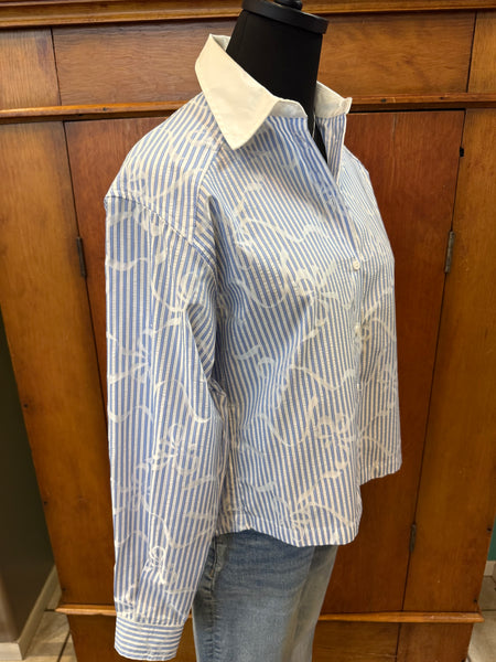 Esqualo Striped Bows Blouse