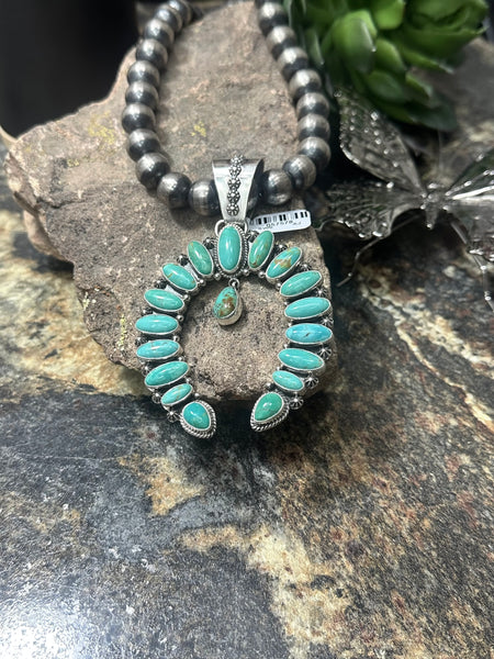 SWS Squash Turquoise Pendant