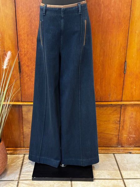 Angelica High Waist Pintuck Denim