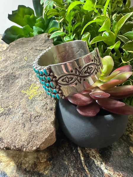 85 Stone Cuff Turquoise Bracelet