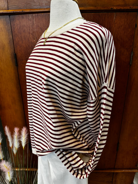 Long Sleeve Loose Fit Crew Neck Sweater