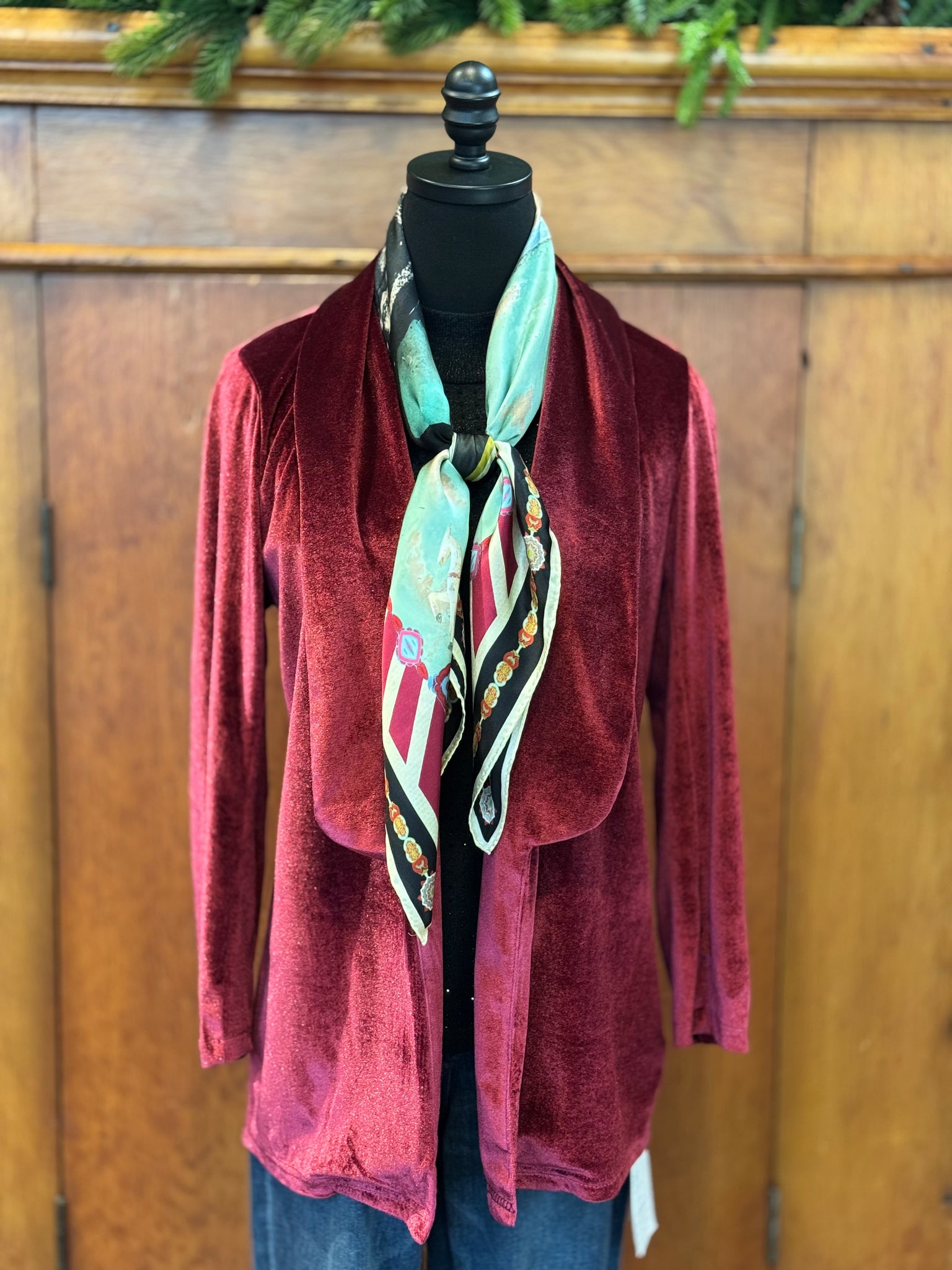 The Open Front Velvet Blazer