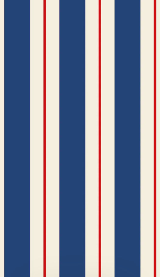 Hester & Cook Navy/Red Stripe Guest Napkin