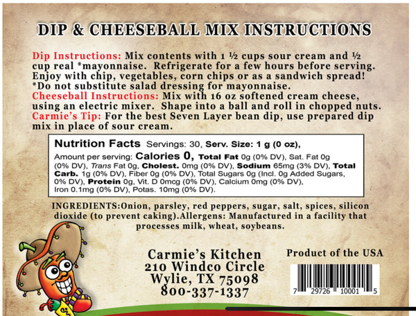Carmie’s Mañana Mexican Dip and Cheeseball Mix