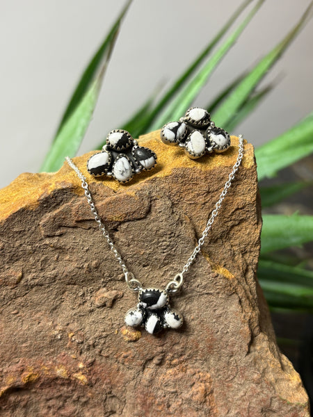 4 Stone Mini White Buffalo Necklace