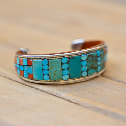 PBD Charlie Favour Turquoise Spiny Oyster Cuff