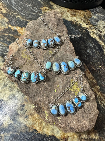 18” Golden Hill 5 Stone Necklace