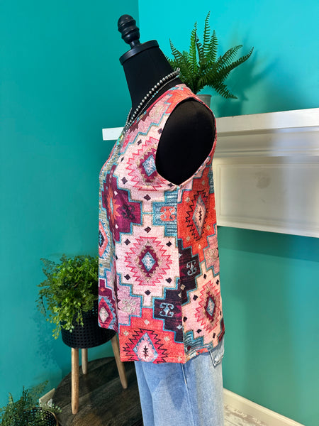 Navajo Knit Print Tank