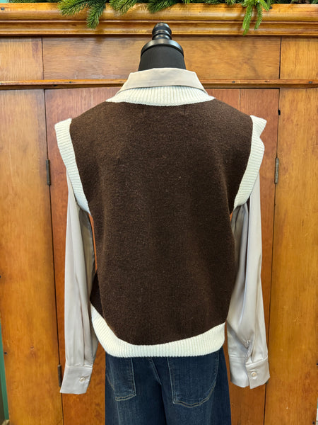 Lucky & Blessed Boot Stitch Sweater Vest