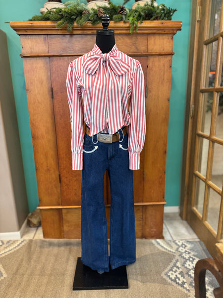 Howdy Hanny Tie Top Pinstripe