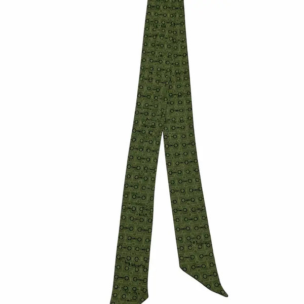 Olive Green with Equestrian Bit Pattern