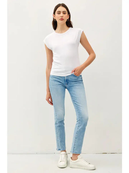 Be Cool Ribbed Cap Sleeve Tee