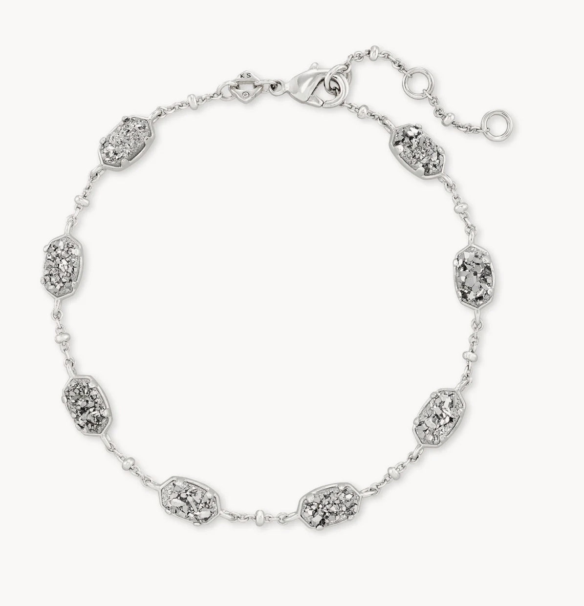 Kendra Scott Emilie Link Bracelet in Platinum Drusy