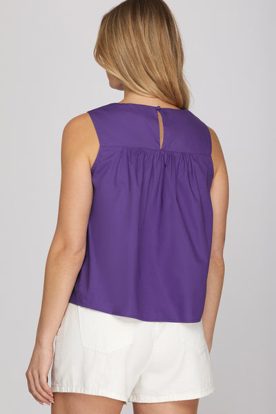 Ruffle Game Day Sleeveless Top