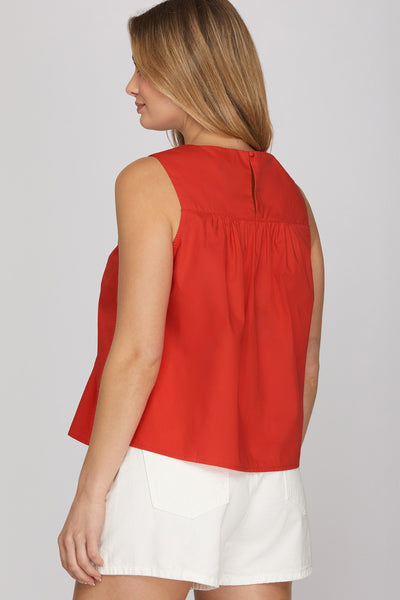 Ruffle Game Day Sleeveless Top