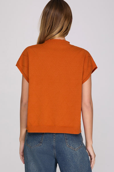 Mock Neck Sweater Vest