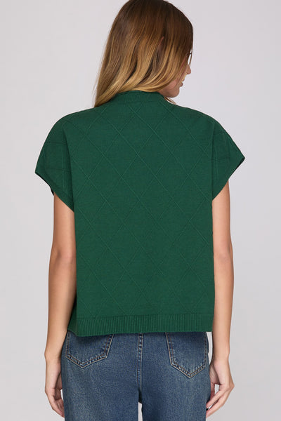 Mock Neck Sweater Vest