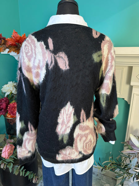Liverpool Black Floral Sweater
