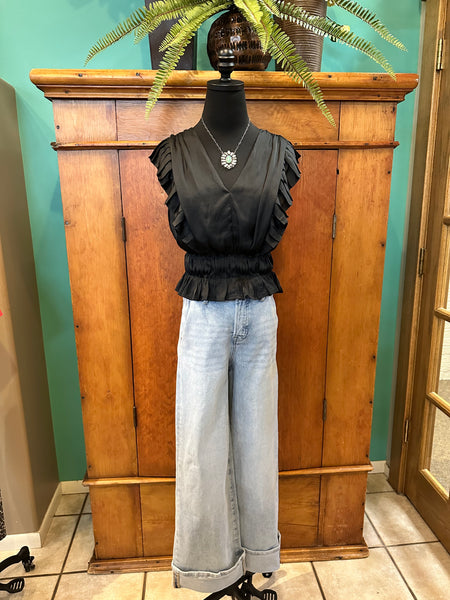 Pleated Satin Top