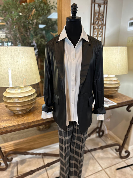 Lysse Versatile Faux Leather Blazer