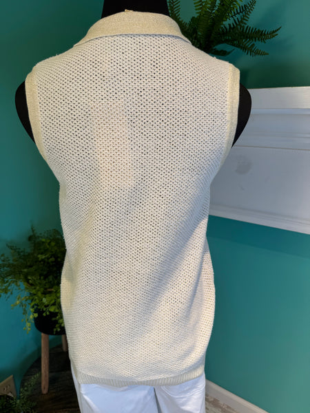 Esqualo Sleeveless Polo Sweater