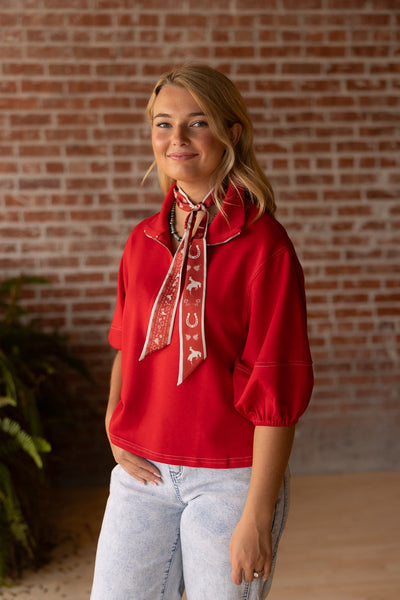 Half Sleeve Zip Game Day Top