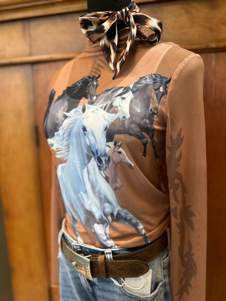 Wild Herd Horse Top