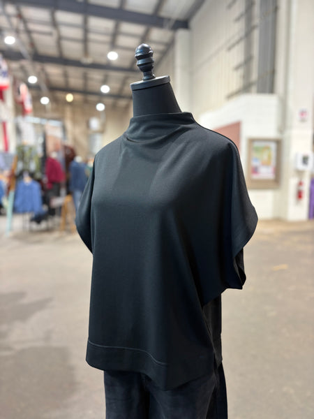 Mock Neck Short Sleeve Top