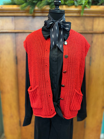 Wishlist Button Front Short Sleeve Sweater