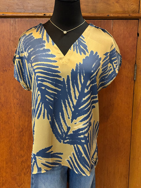 Lysse Catriona Tulip Sleeve Printed Top