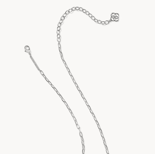 Kendra Scott Daphne Pave Silver Frame in Platinum Drusy