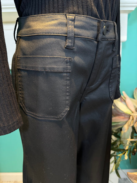 Liverpool Crop Wide Leg With Patch Pockets