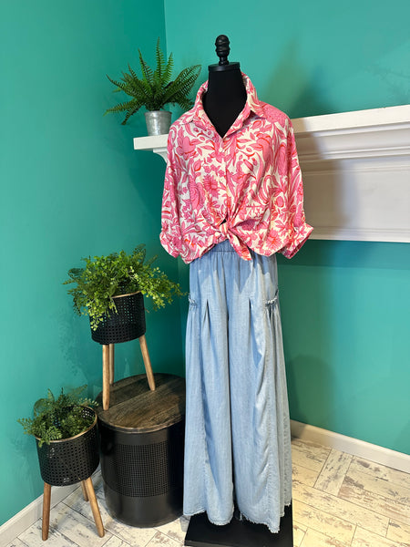 Easel Palazzo Wide Leg Pant