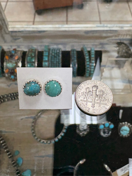 ALZ Small Turquoise Post Earrings