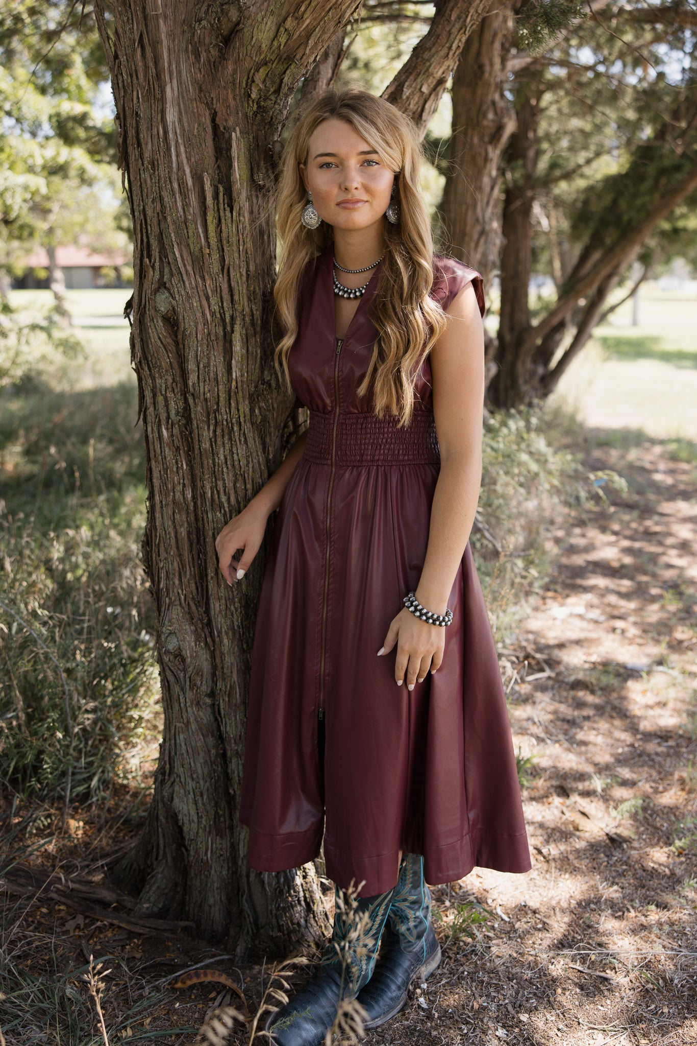 Entro The Dress Sleeveless Faux Leather