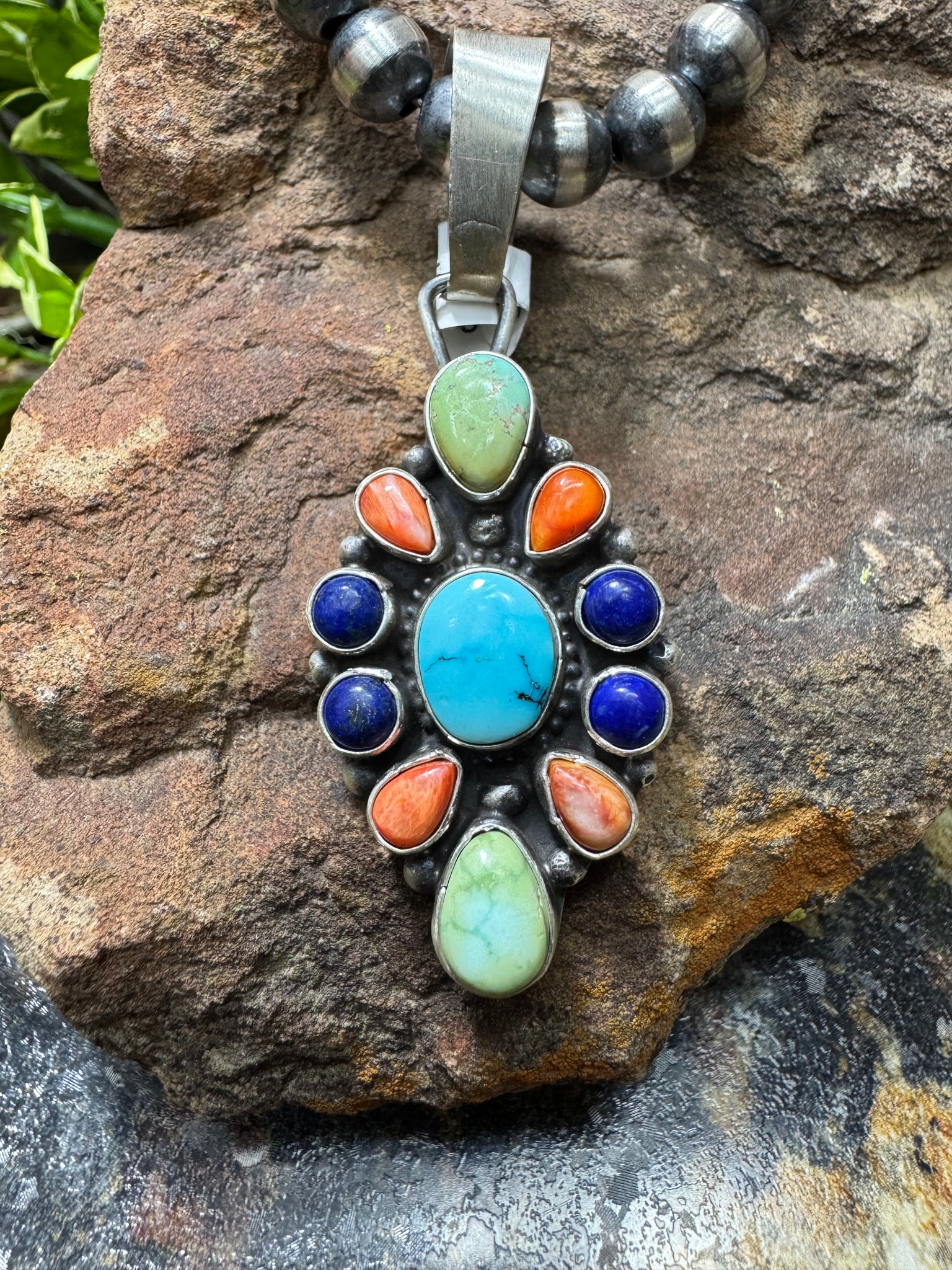 Lapis Multi Stone Pendant
