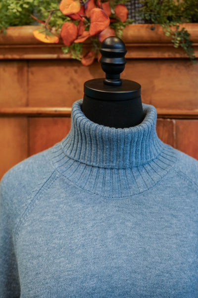 FDJ T-Neck Ribbed Hem Sweater