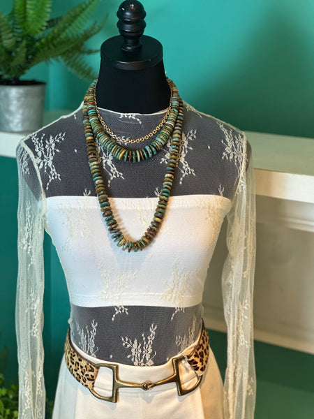 Easel Sheer Lace Top