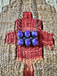 Purple Cluster Necklace