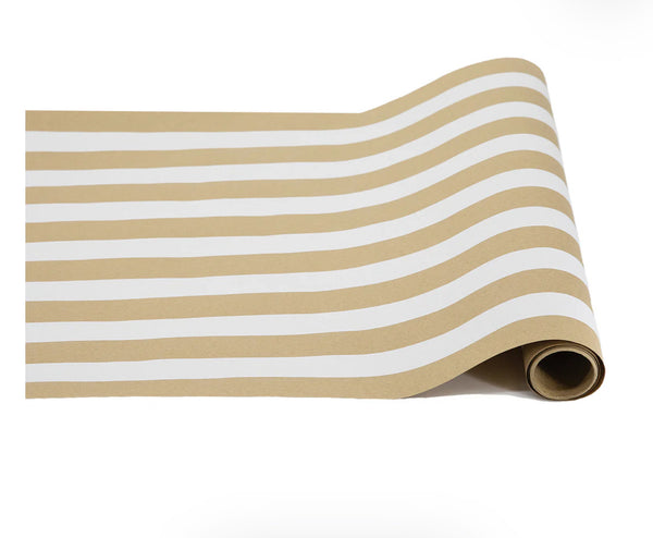 Hester & Cook Kraft and White Stripe Table Runner
