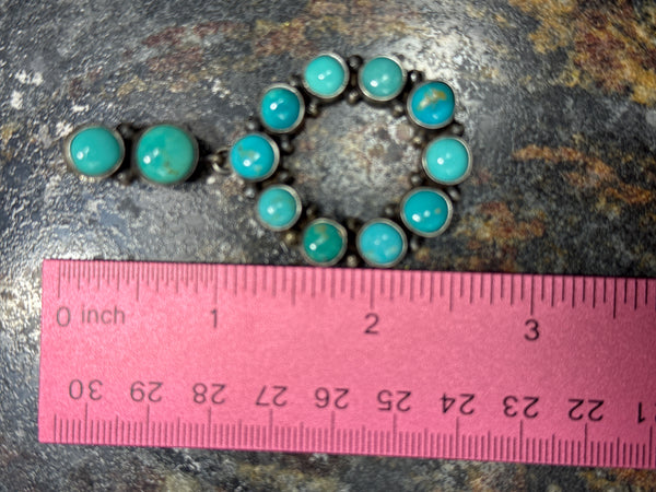 Statement Circle Turquoise Earrings