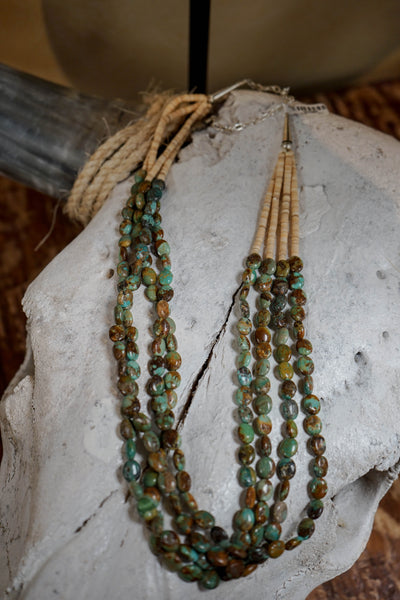 Fall Beauty 4 Strand Turquoise Necklace