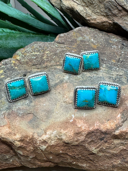 4 Corners Mojave Turquoise Post Earrings