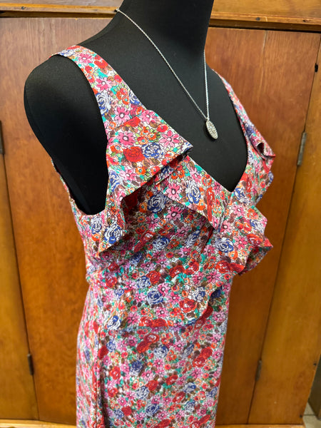 Liverpool Sleeveless Ruffle Top Dress